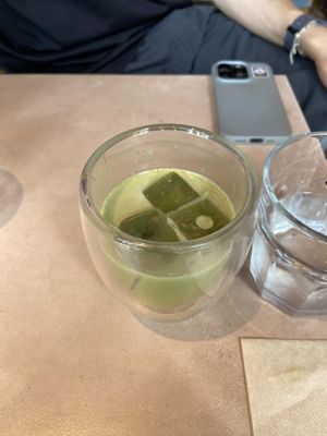 Matcha with macadamia milk!  at The Nuts Exchange in Tokyo