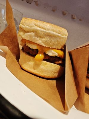 Egg muffin sooooo delicious at The Nuts Exchange in Tokyo