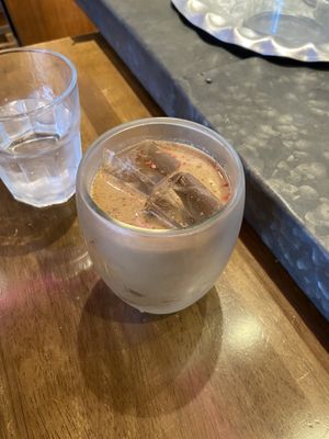 Iced chai with oat milkk  at The Nuts Exchange in Tokyo