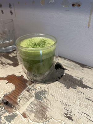 Matcha latte   at The Nuts Exchange in Tokyo