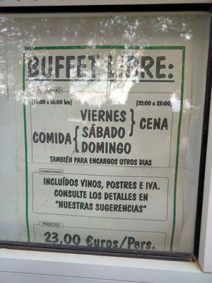 Buffet at Restaurante Los Balcones in Villena
