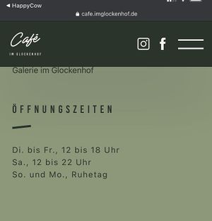 Opening hours  at Glockenhof in Lueneburg
