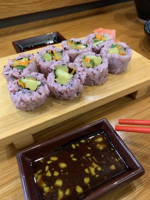 Vegetarian sushi roll  at Maru Ramen in Ithaca