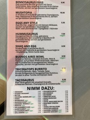 More breakfast choices at Kaffeesaurus in Bonn