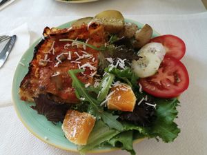 Mushroom lasagne at Fava Mercearia Café in Lagos