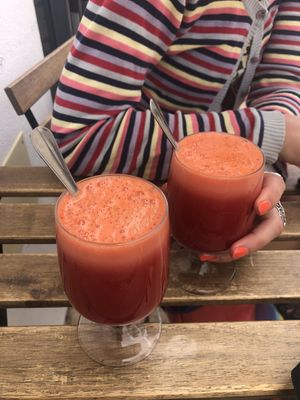Amazing fresh juice of the day at FAVA   at Fava Mercearia Café in Lagos
