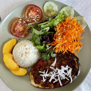 Beringela recheada   at Fava Mercearia Café in Lagos