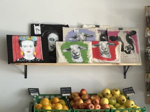 Love Animal art work   at Fava Mercearia Café in Lagos