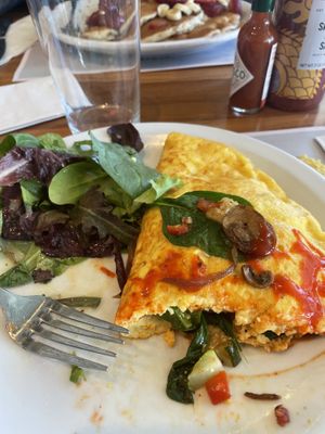 “just egg” veggie omelette   at Turning Point in Newtown