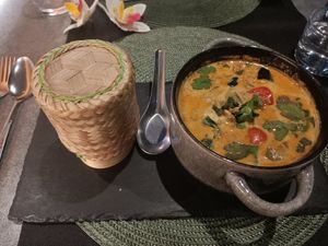 Curry dulce (ligero toque picante) at Marcalma Thai & Veggie in Lescala