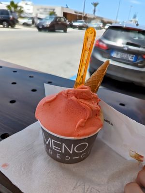 Strawberry is a must! at Gelateria Meno Tredici in Trapani
