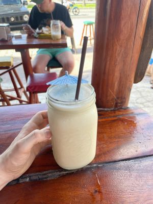 Pina colada   at The Surfin Burrito in Cancun