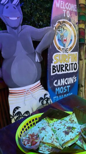   at The Surfin Burrito in Cancun