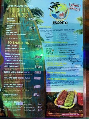   at The Surfin Burrito in Cancun