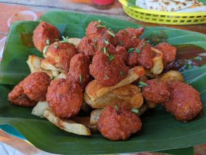 Cauliflower wings at The Surfin Burrito in Cancun