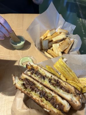 Cuban sandwich & Yucca fries    at Señoreata in Los Angeles