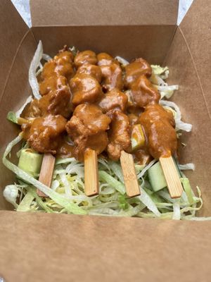 Vegan Chicken Satay Skewers  at Cheungs Vegan Kitchen in Bristol