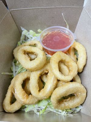 Vegan Calamari with Sweet Chilli sauce  at Cheungs Vegan Kitchen in Bristol