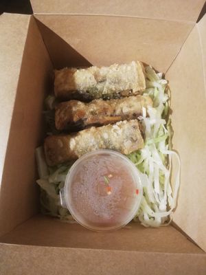 Vietnamese spring roll at Cheungs Vegan Kitchen in Bristol