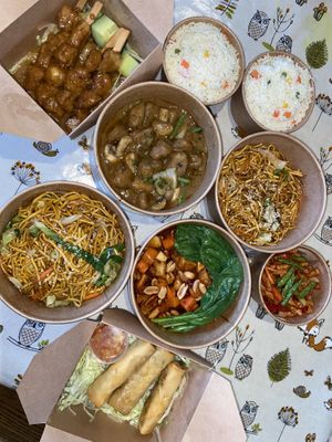 Full order at Cheungs Vegan Kitchen in Bristol