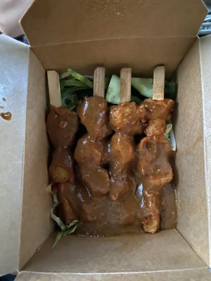 “Chicken” Skewers   at Cheungs Vegan Kitchen in Bristol