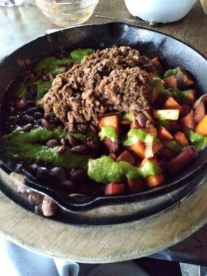 Sweet potato vegan chorizo at Barrio in Seattle