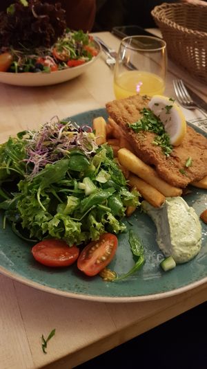 schnitzel at Max Pett in Munich