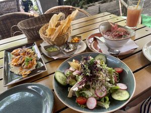 Auswahl an Vorspeisen plus der gemischte Salat😄 at Max Pett in Munich