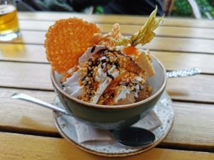 Icecream with cream. at Max Pett in Munich
