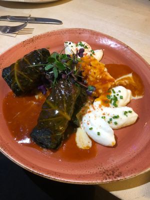 Cabbage rolls with beyond inside - also delicious choice at Max Pett in Munich