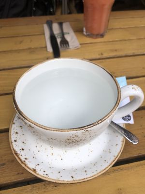 Tea (teabag not in yet 😛)  at Max Pett in Munich