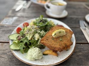 Soya schnitzel   at Max Pett in Munich