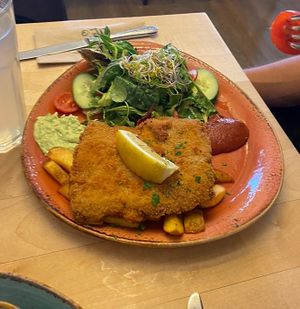 Vegan Seitan Schnitzel (19€)  at Max Pett in Munich