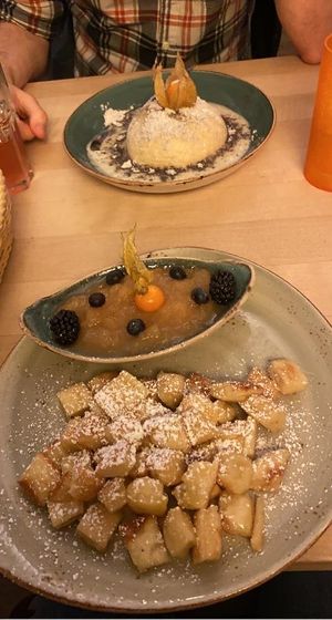 Kaiserschmarrn and Germknödel at Max Pett in Munich