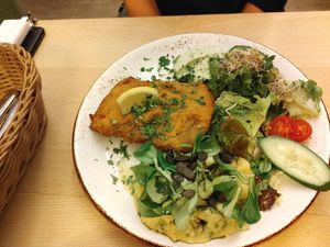 Schitzel at Max Pett in Munich