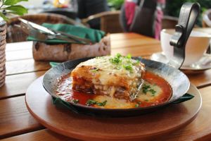 lasagna at Max Pett in Munich