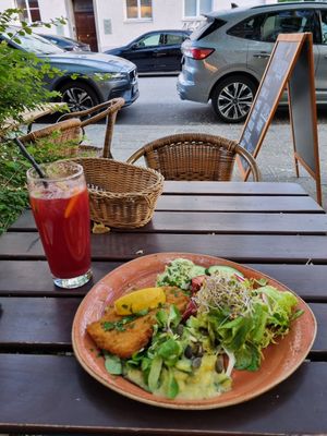 Soy schnitzel at Max Pett in Munich