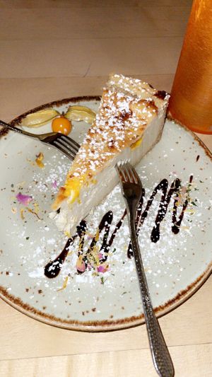 The prettiest cheesecake ever   at Max Pett in Munich