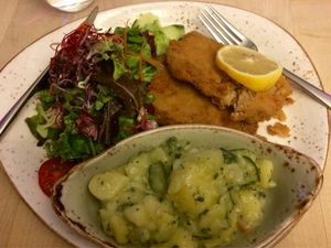 Vegan Wiener Schnitzel at Max Pett in Munich