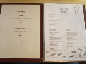 Menu 1/5 at Max Pett in Munich