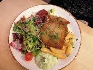 Viennese Soy Schnitzel at Max Pett in Munich