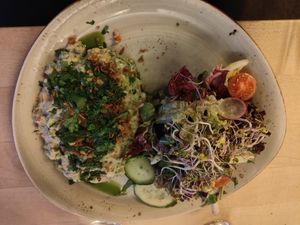 Bärlauch-spinat-keesespätzle at Max Pett in Munich