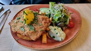 Soja Schnitzel 21,00€ at Max Pett in Munich