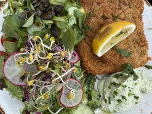 schnitzel  at Max Pett in Munich