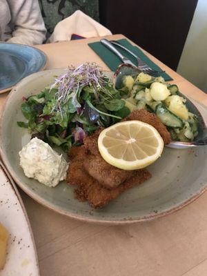 Vegan schnitzel at Max Pett in Munich
