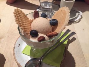 big cup of vegan ice cream at Max Pett in Munich
