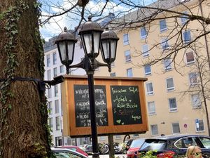 outside at Max Pett in Munich