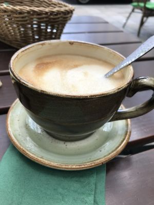 Double Cappuccino w/ oat milk at Max Pett in Munich