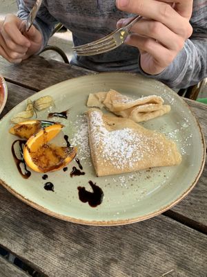 Crepes (listed as pancakes on menu) at Max Pett in Munich