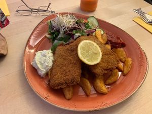 Schnitzel  at Max Pett in Munich